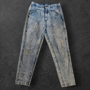 Vintage 80s CAP FERRAT Acid Wash High Rise Tapered Mom Jeans Size W31 /Womens 12